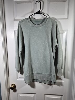 SO Washed Sage Green Crewneck Sweatshirt
